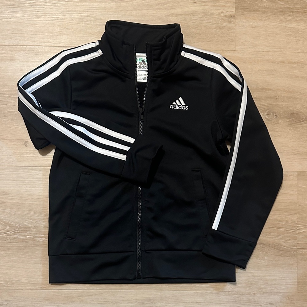 Adidas Black Jacket with White Accents